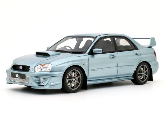 OT1114 Otto Mobile Subaru Impreza WRX STI WR1 P.Solberg Edition Ice Blue Metallic 2 1:18