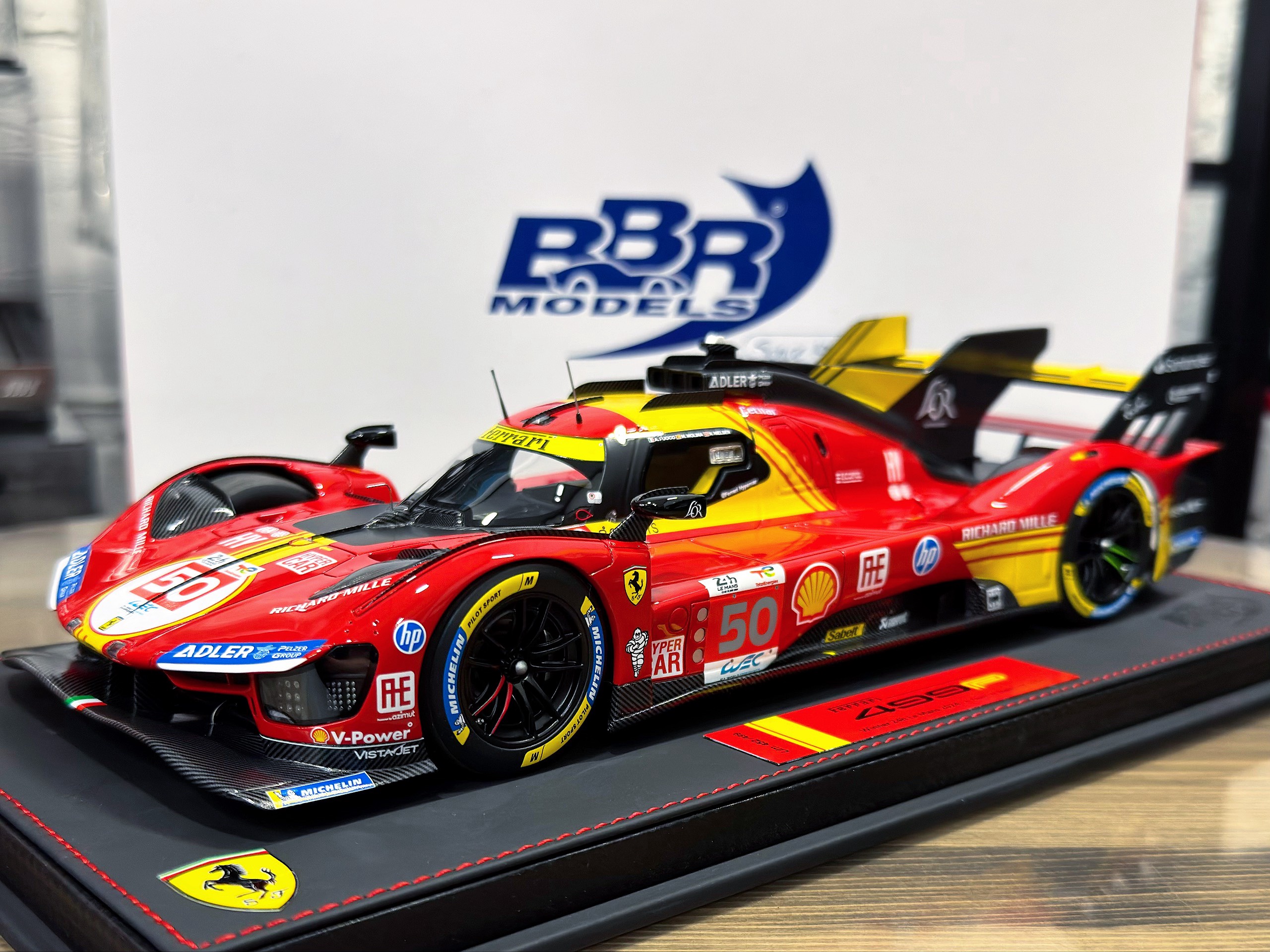 P18252A BBR Models Ferrari 499P car n. 50 Winner Le Mans 2024 Fuoco Nielsen Molina 1:18