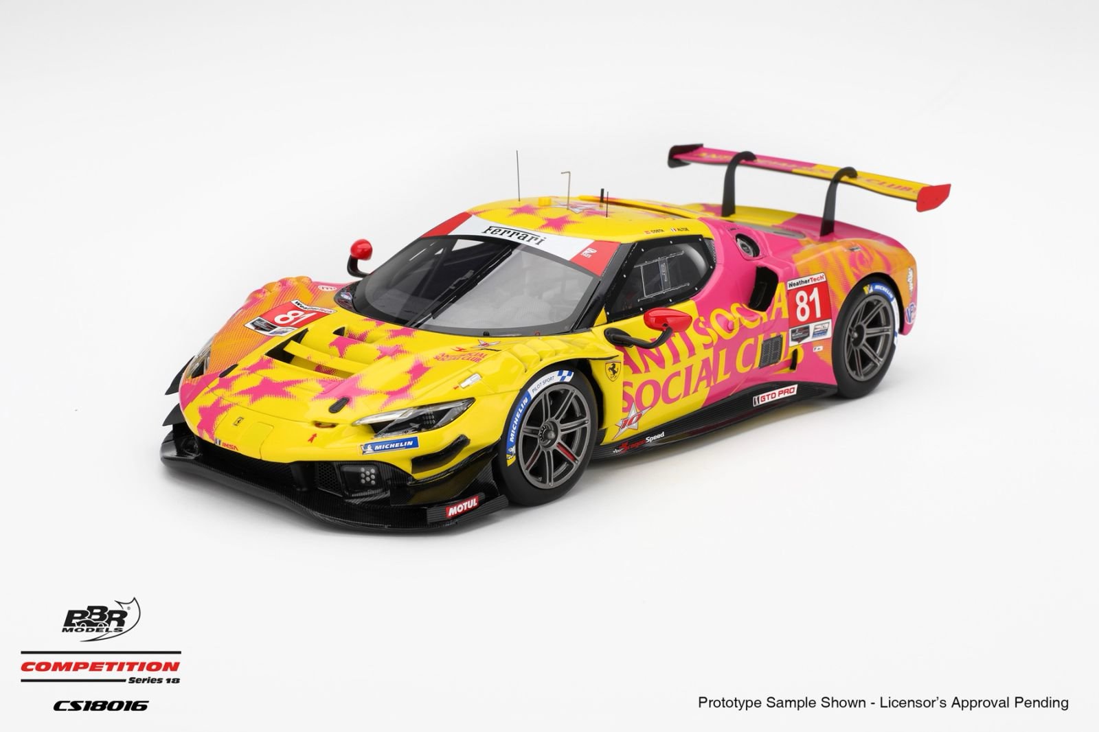 CS18016 BBR Models Ferrari 296 GT3 #81 Dragon Speed 2025 IMSA Laguna Seca 1:18