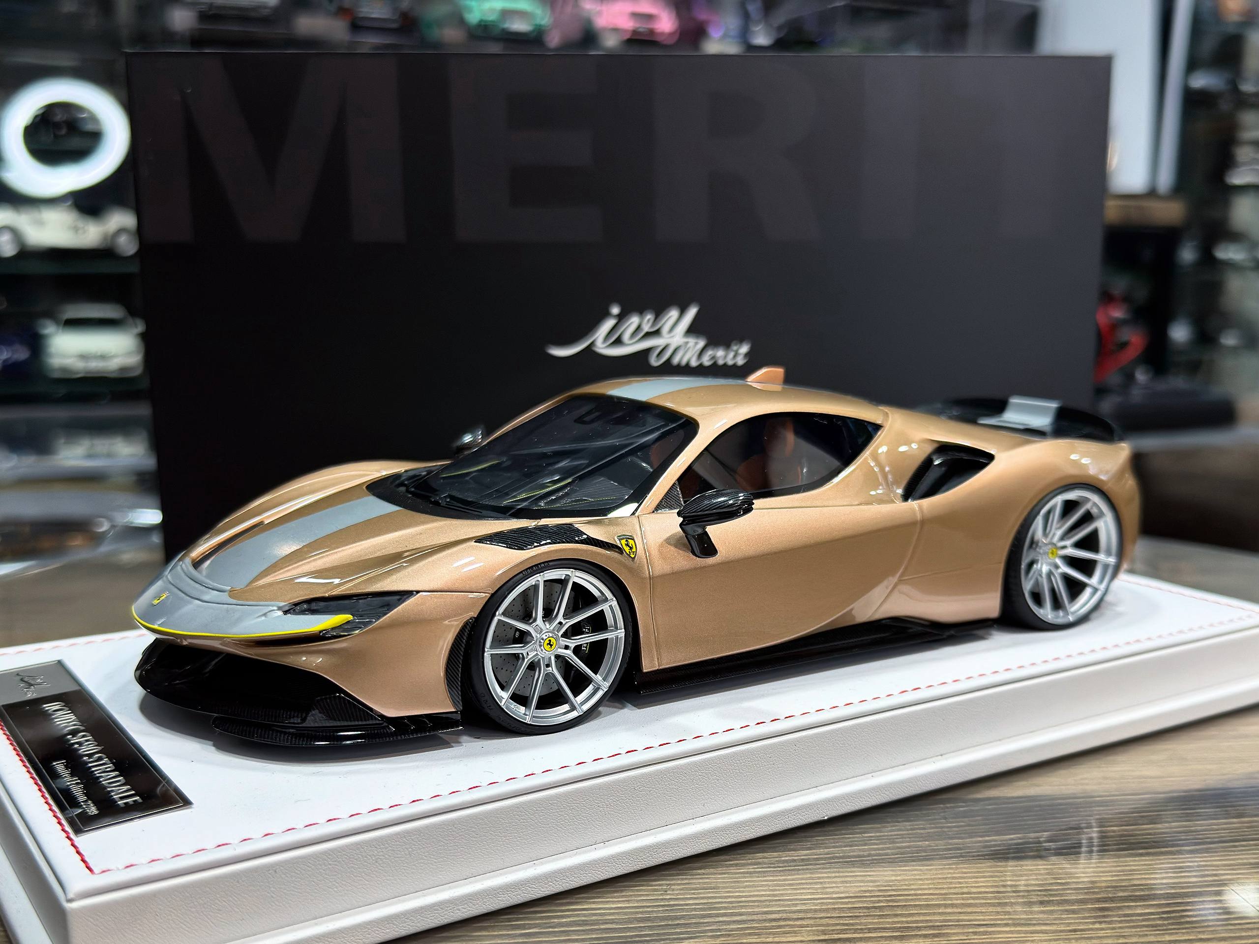 IM1818D IVY Merit Novitec Ferrari SF90 Stradale Gold 1:18