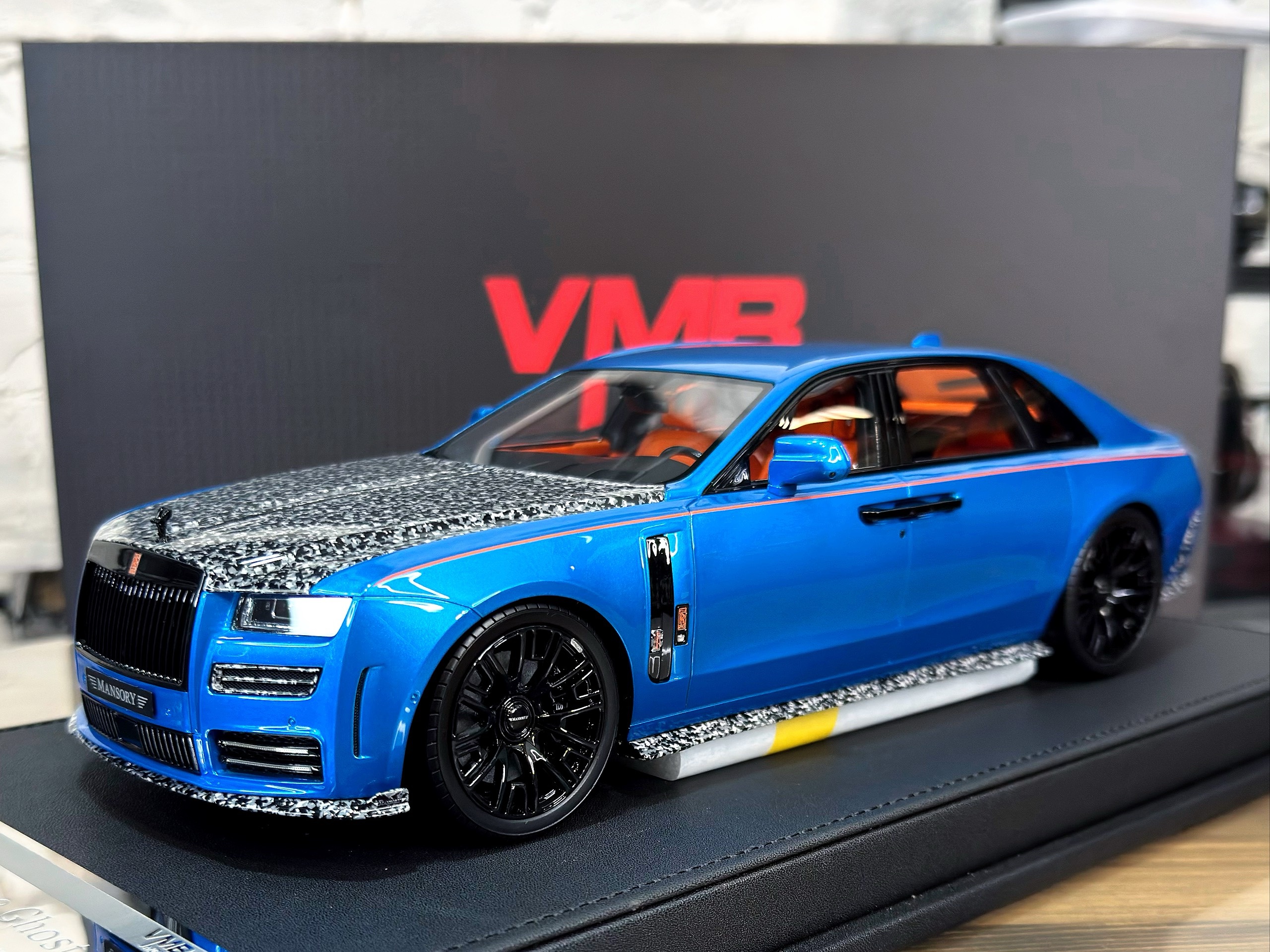 RR20251805 VMB Models Rolls Royce Ghost Blue Carbon 1:18