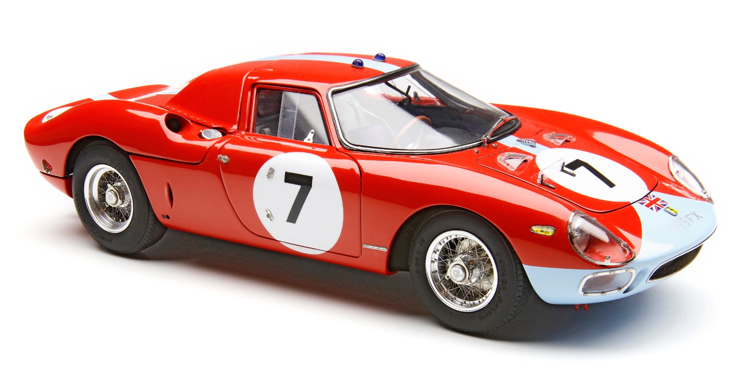 M-261 CMC Ferrari 250 LM Winner Reims 12h 1964 #7 Chassis 5895 Hill/Bonnier Red 1:18