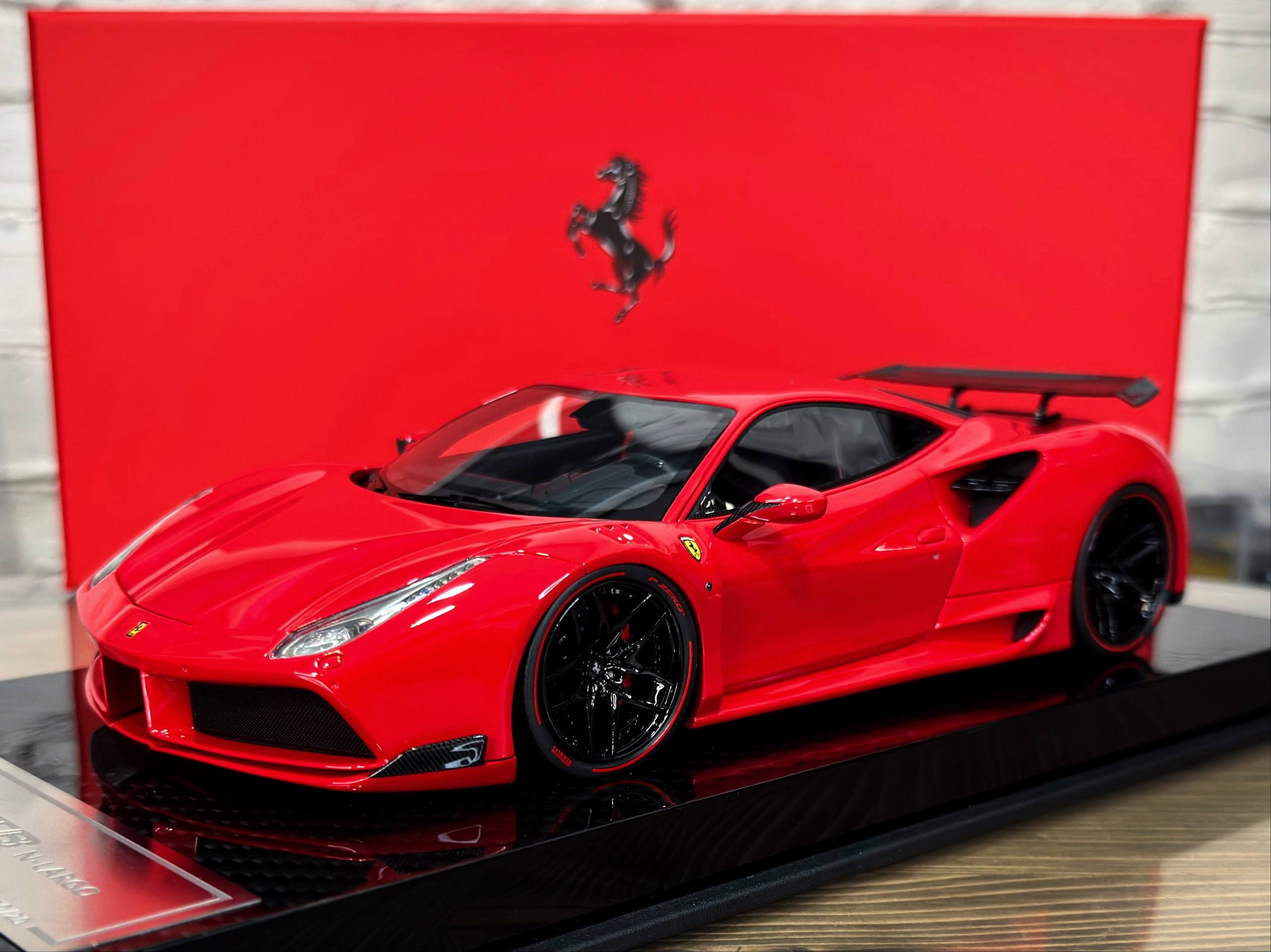 Custom Edition Novitec Ferrari 488 GTB N-Largo Rosso Corsa 1:18