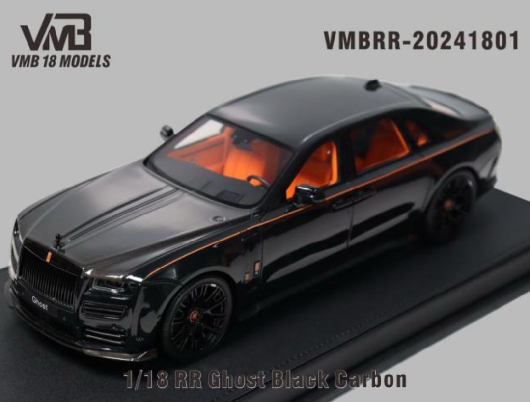 RR20241801 VMB Models Rolls Royce Ghost Black Carbon 1:18