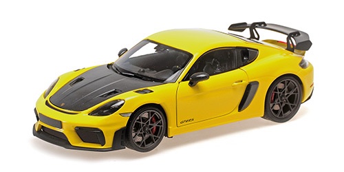 110062124 Minichamps Porsche Cayman GT4 RS 2024 Yellow W/Weissach Package 1:18
