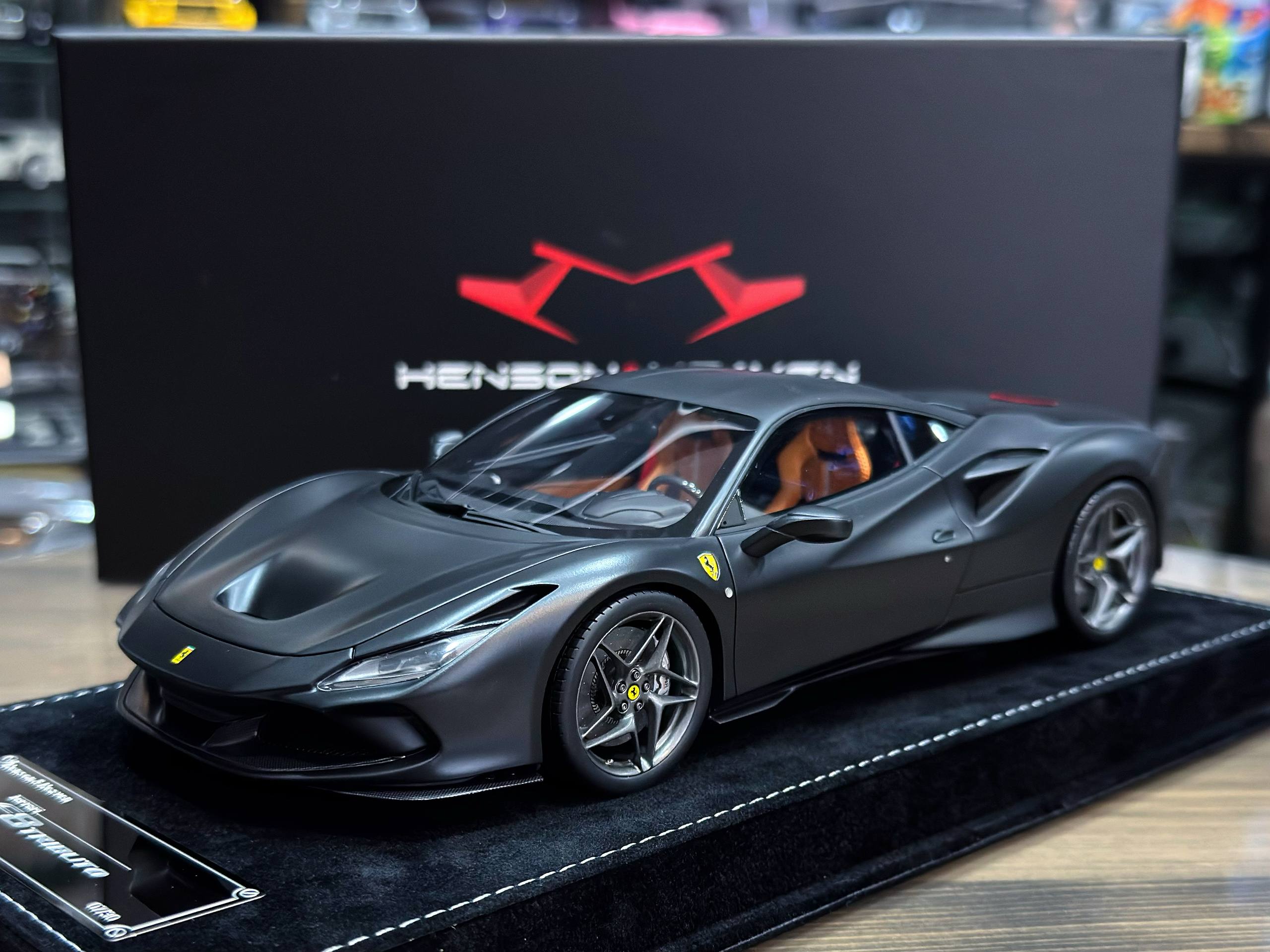 HH250605F8 Henson & Heaven Ferrari F8 Tributo Matte Black 1:18