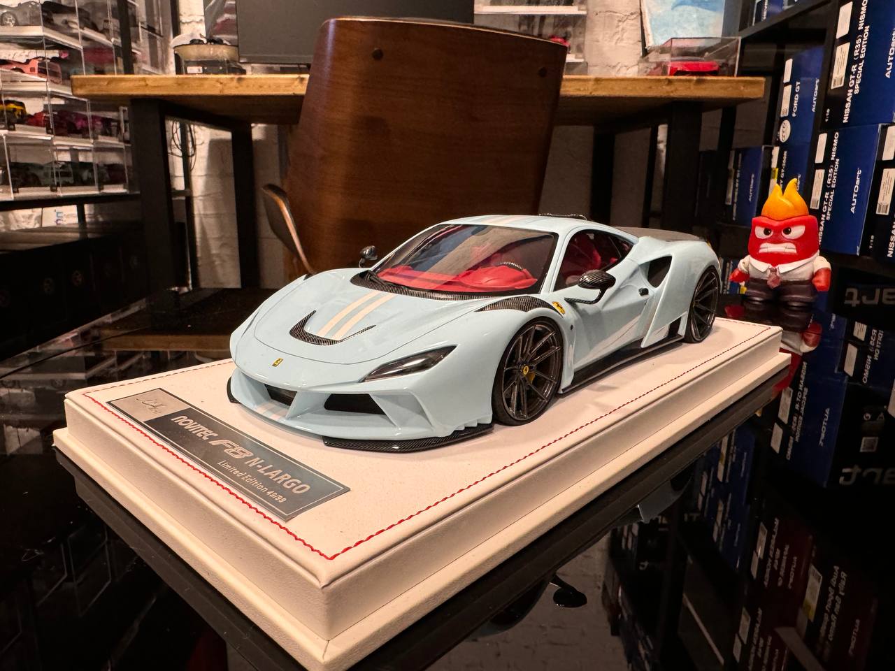 IM1816-D IVY Novitec Ferrari F8 N-Largo Baby blue 1:18