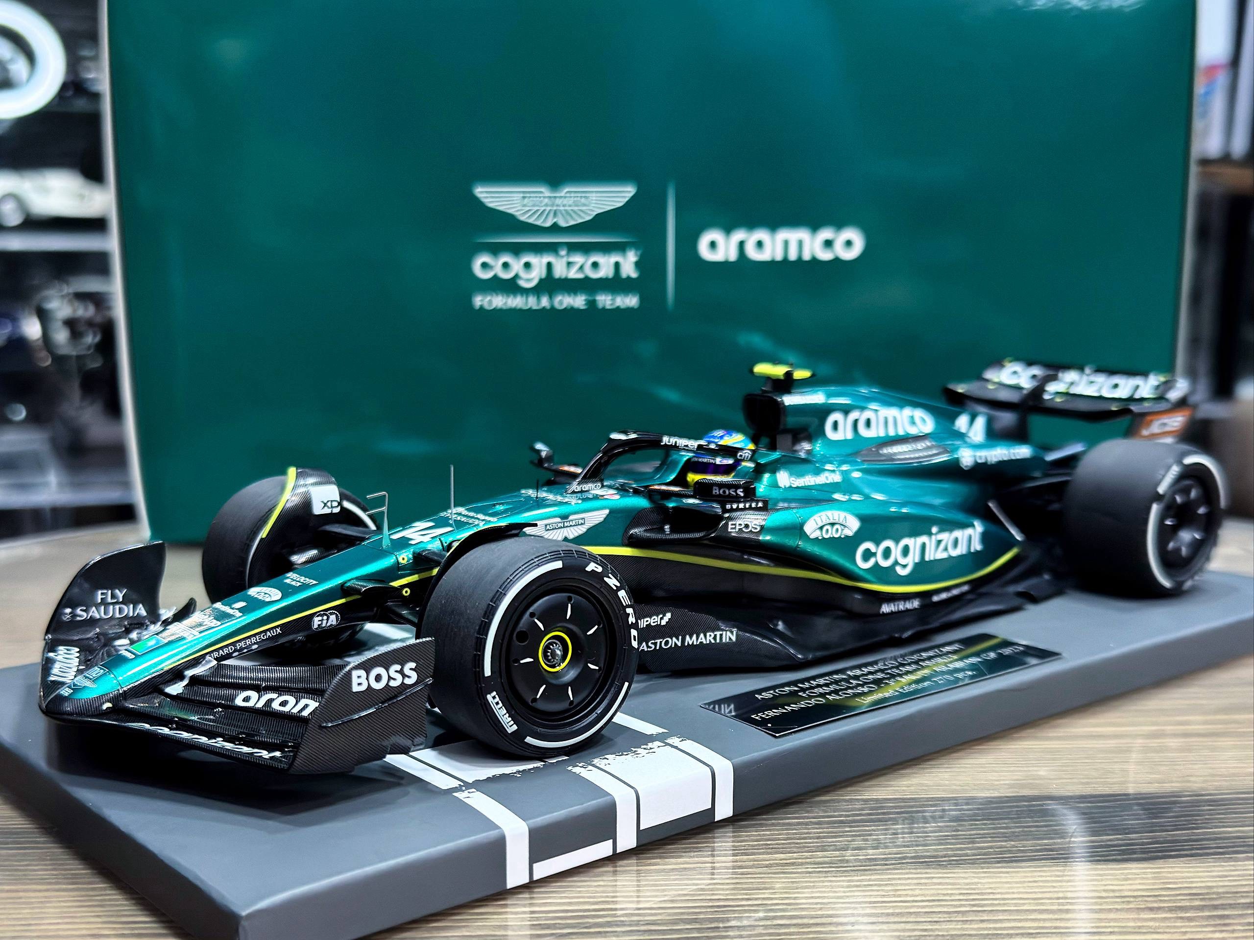 117230214 Minichamps Aston Martin Aramco Cognizant Formula One Team AMR23 Fernando Alonso 3rd Saudi Arabian GP 2023 1:18
