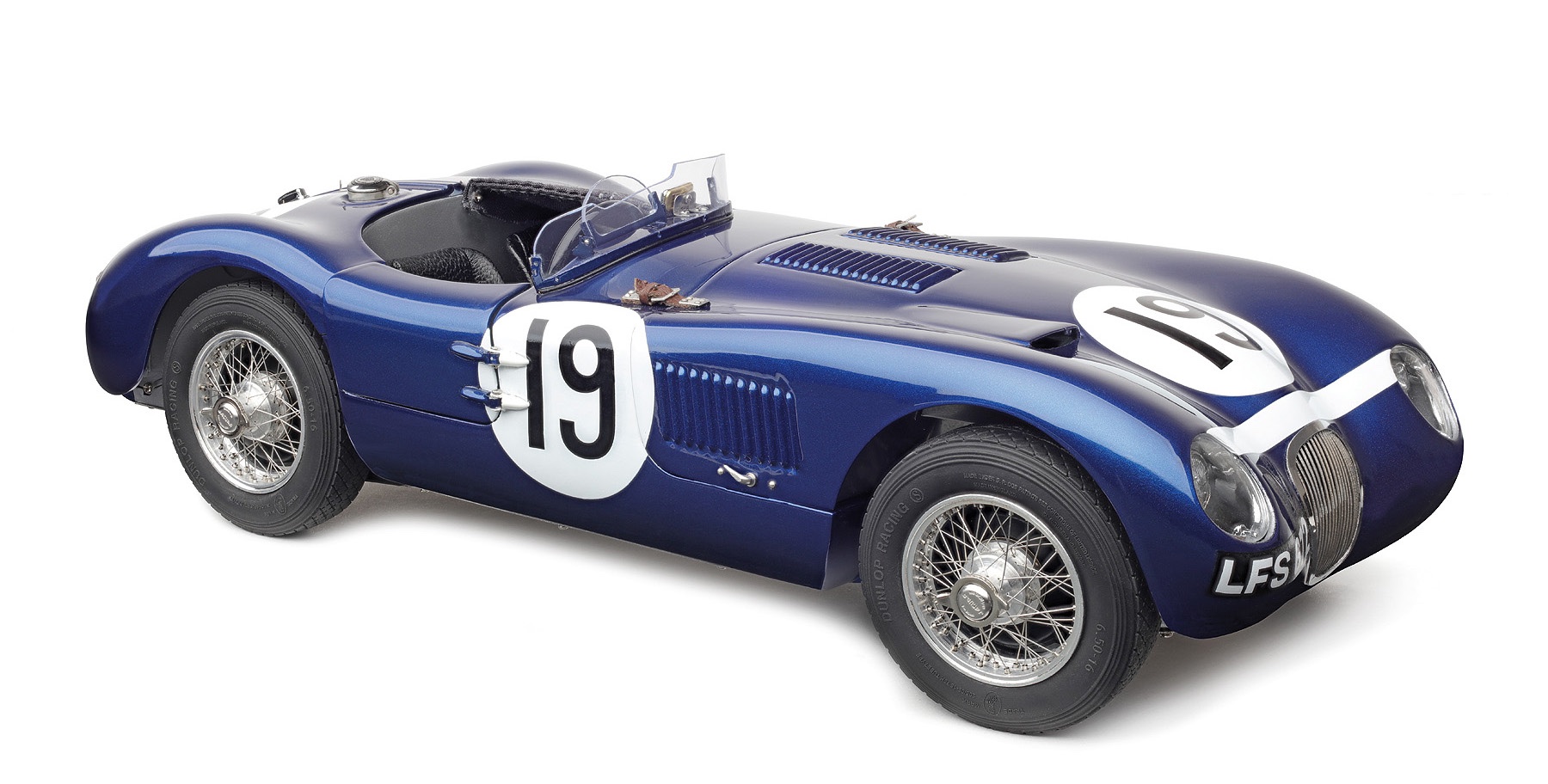 M-192 CMC Jaguar C-Type 1953 Ecurie Ecosse Ian Stewart Ninian Sanderson Blue 1:18