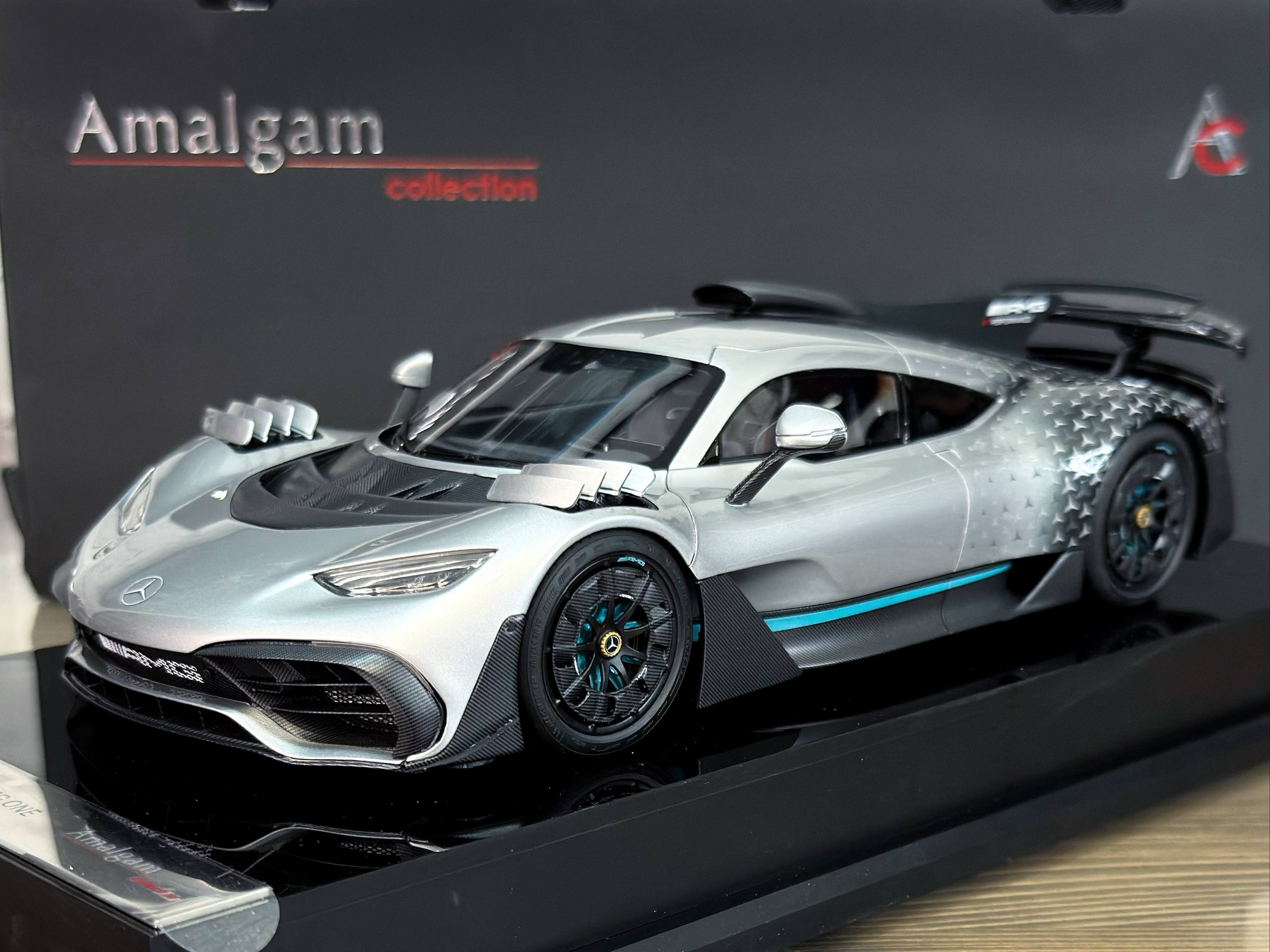 M6188-167 Amalgam Mercedes AMG One Silver/Black/Stars 1:18