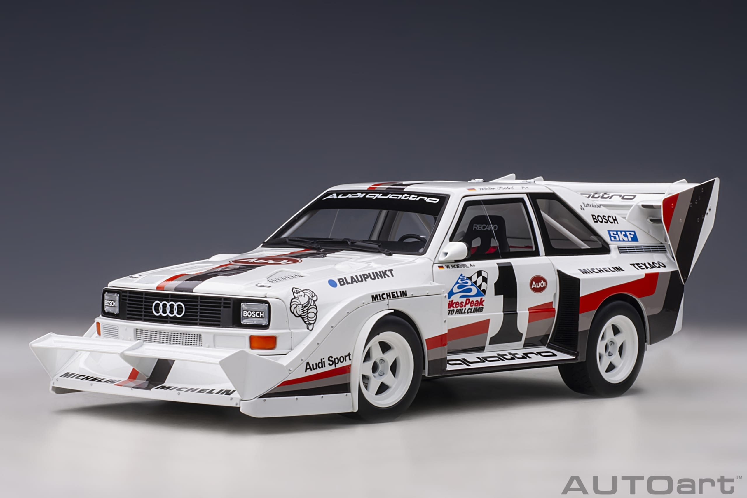 88700 AUtOart Audi Sport Quattro S1 Pikes Peak Winner 1987 #1 White1:18