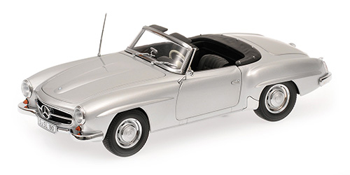 100037031 Minichamps Mercedes Benz 190 SL (W121) Silver 1:18