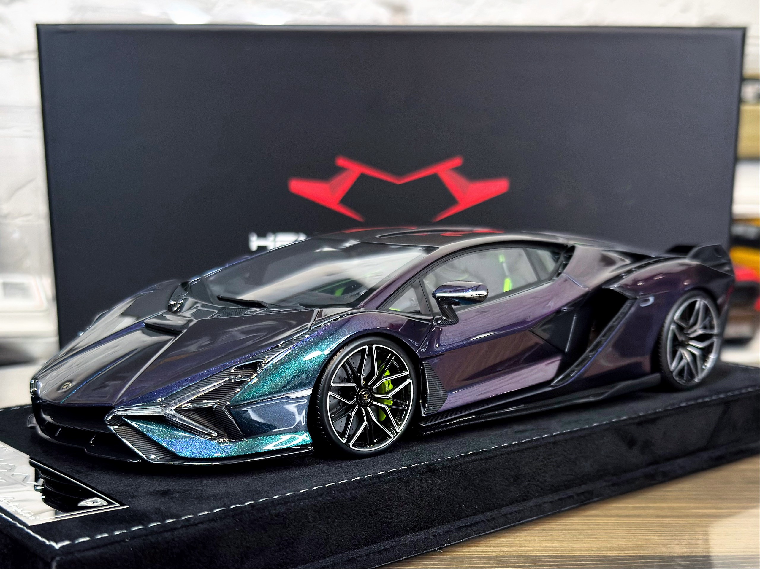 HHL250509S Henson & Heaven Lamborghini Sian FKP 37 Chameleon Purple Green 1:18
