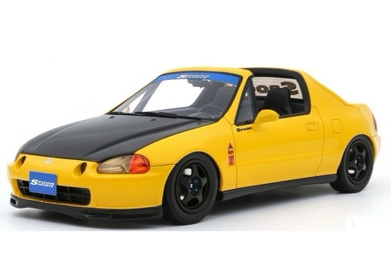 OT1154 Otto Mobile Honda Civic Del Sol Spoon Phoenix Yellow 1996 1:18