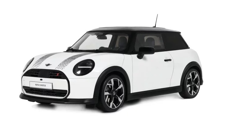 OT1245 Otto Mobile Mini Cooper S Nanuq White Metallic 2025 1:18