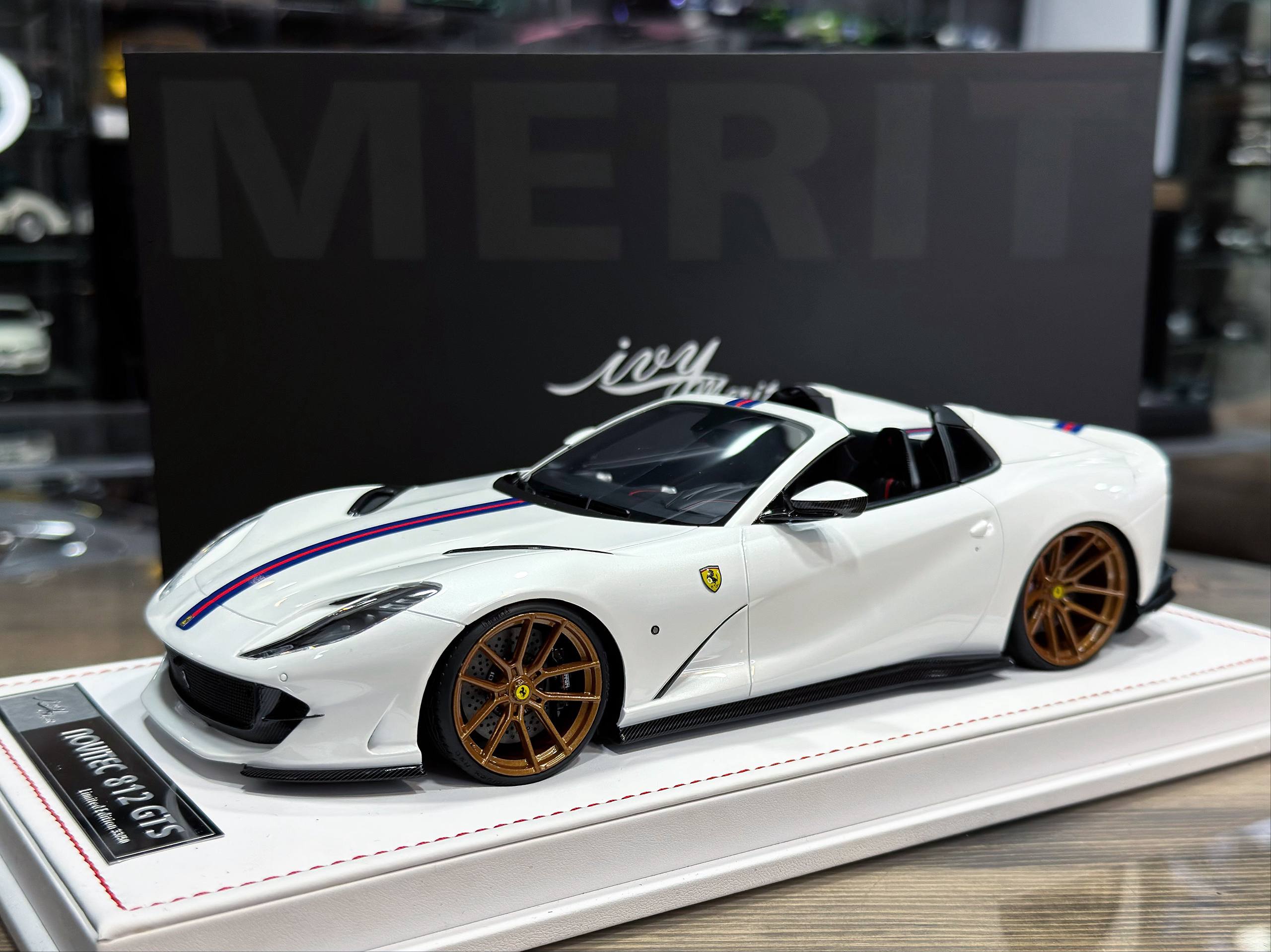 IM1820J IVY Merit Novitec Ferrari 812 GTS Pearl White 1:18